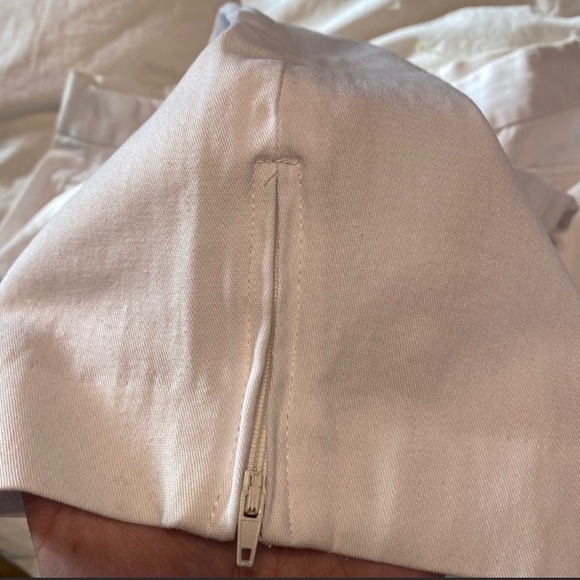 White Capri stretchy with ankle zip - Picture 2 of 6